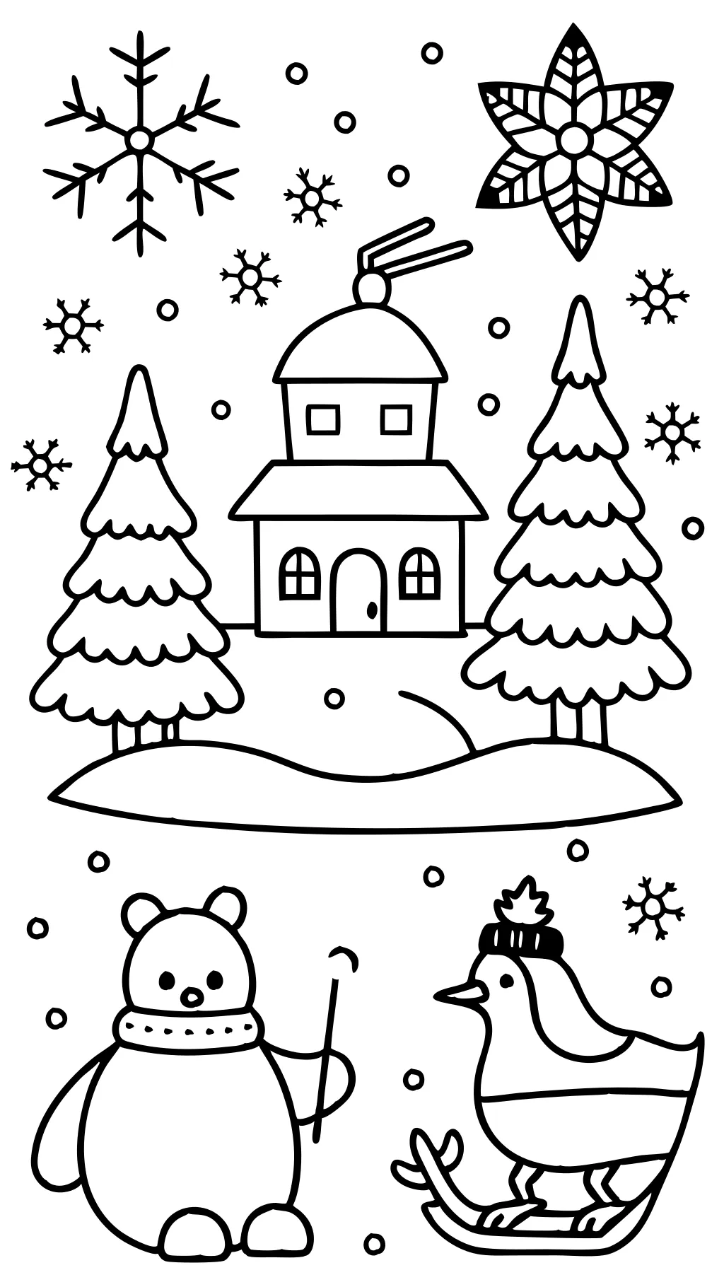 coloriages d’hiver imprimables gratuits